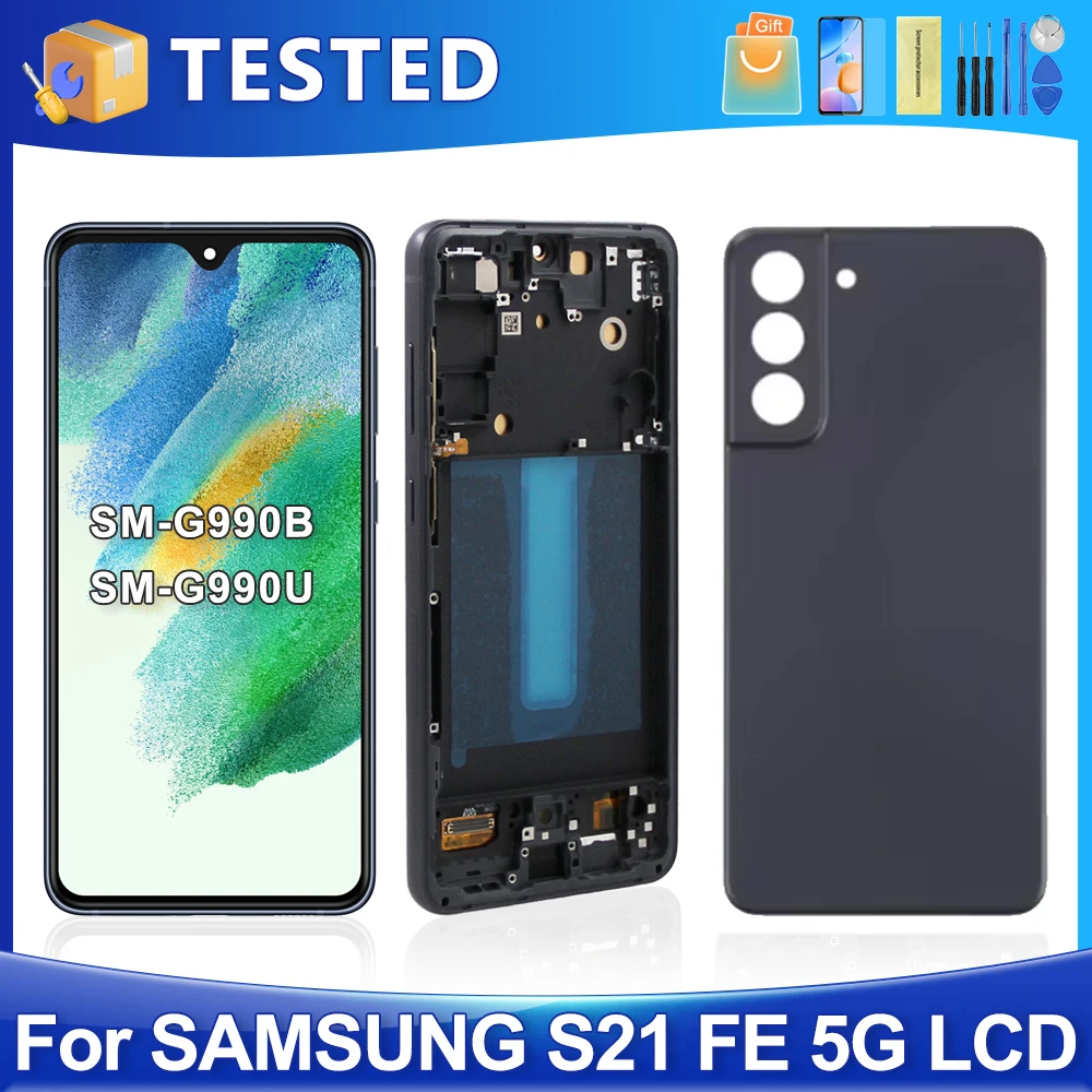 

6.4''S21 FE 5G For Samsung For AMOLED S21FE 5G G990B G990U G990W LCD Display Touch Screen Digitizer Assembly Replacement