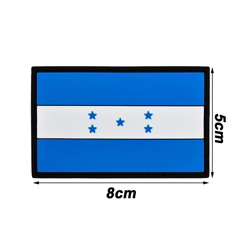 The Republic of Honduras Flag PVC Armband Rubber Patch Clothing Personality Accessories