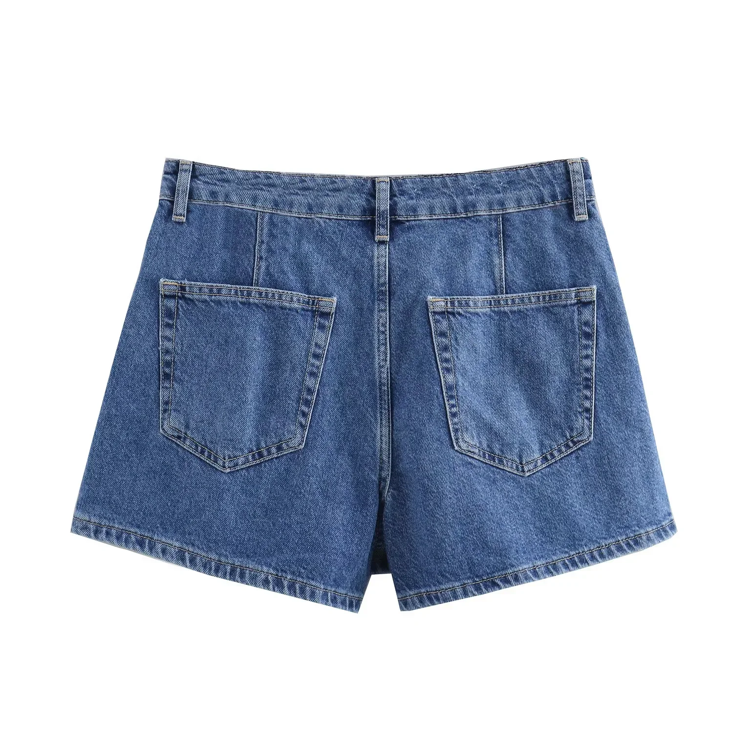 Summer new women's fashion temperament leisure commuter skirt pants versatile mini denim skirt