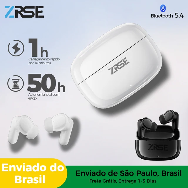 ZRSE Fones Bluetooth 5.4 Sem Fio Intra-Auriculares Fones de Ouvido Cancelamento de Ruído À Prova D'água TWS Fones Esportivos