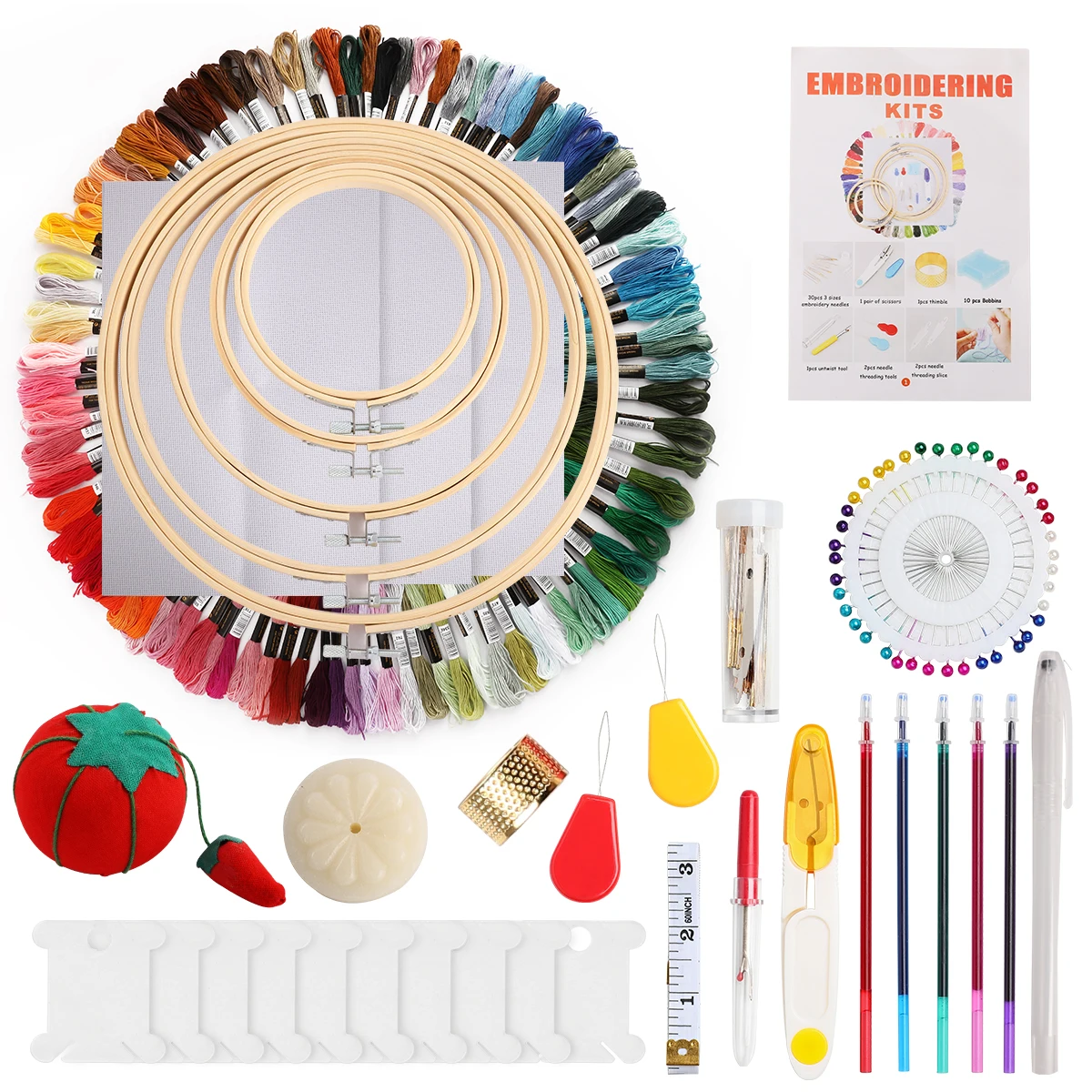 

50-color / 100-color Thread Cross-stitch Embroidery Set, DIY Cross-stitch Embroidery Tool Combination