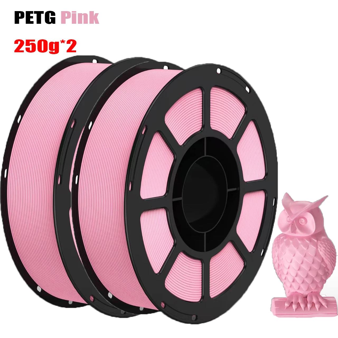 

3D Printer PETG Filament 1.75mm 500g,High Precision, Strong Toughness, Wiring Tightness, Dimensional Accuracy +/- 0.03mm,pink