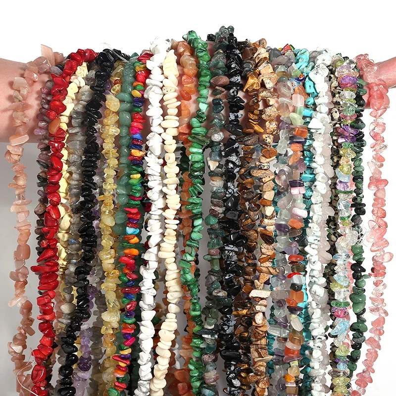 AliExpress NONE Natural Chips Stone Beads Color Irregular Gravel Crystal Jade Gemstone Beads for DIY Jewelry Bracelet Necklace Making Supplies