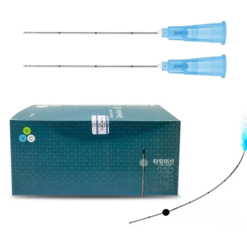 Korea jednorazowe sterylne mikro tępe 14G 18G 22G 25G 27G 30G 50mm 70mm cienka tępa kaniula do wypełniacza przybory kosmetyczne — zdjęcie 2