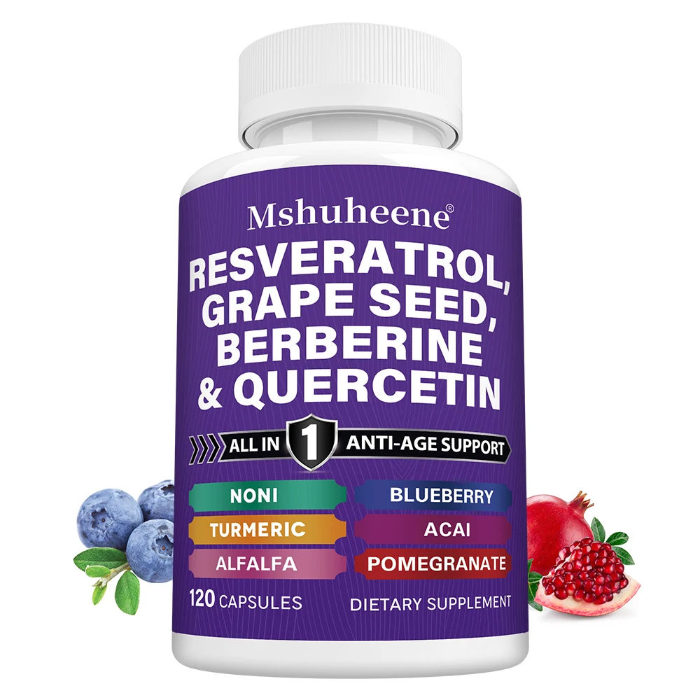 

Resveratrol Berberine Quercetin Grape Seed, Antioxidant Supplement, Boosts Immunity, Protects Brain, Heart, and Joint Health