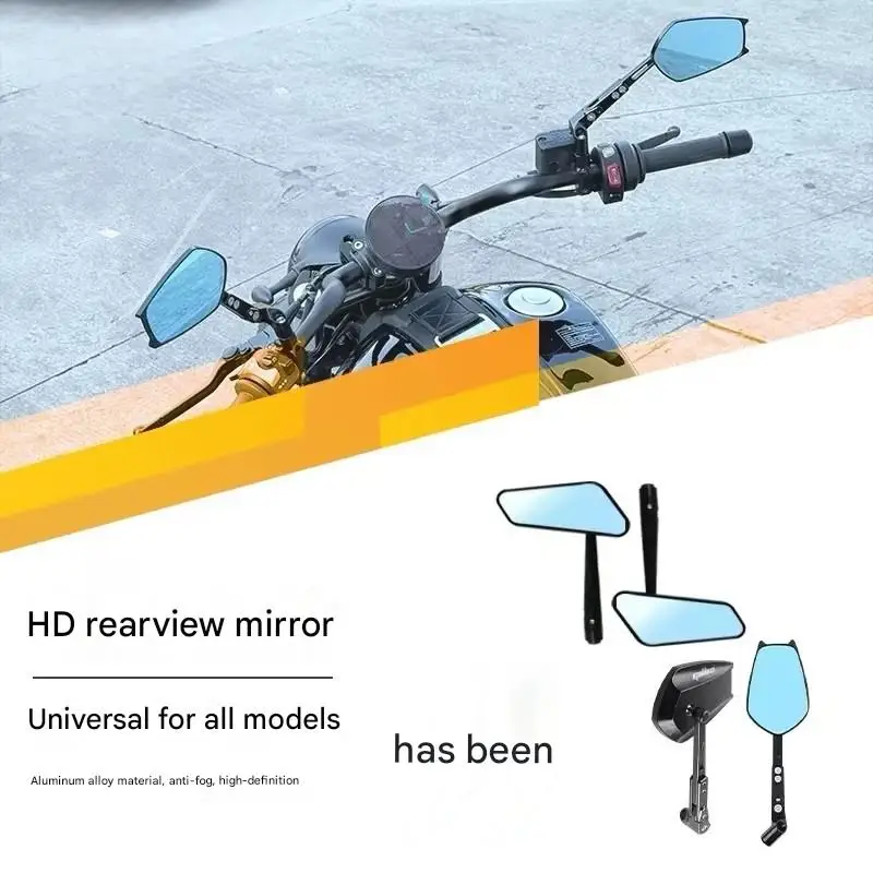 For Fit BENDA DARK FLAG 950 High-Definition Anti-Fog Wide-View Aluminum Alloy Rearview Mirror