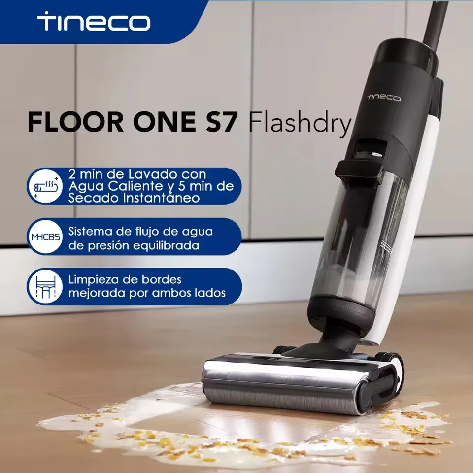 S7 FlashDry Smart Cordless Wet Dry Vacuum for Sticky Messes 158℉Hot Air Flash Drying Dual-sided Edge Cleaning ﻿