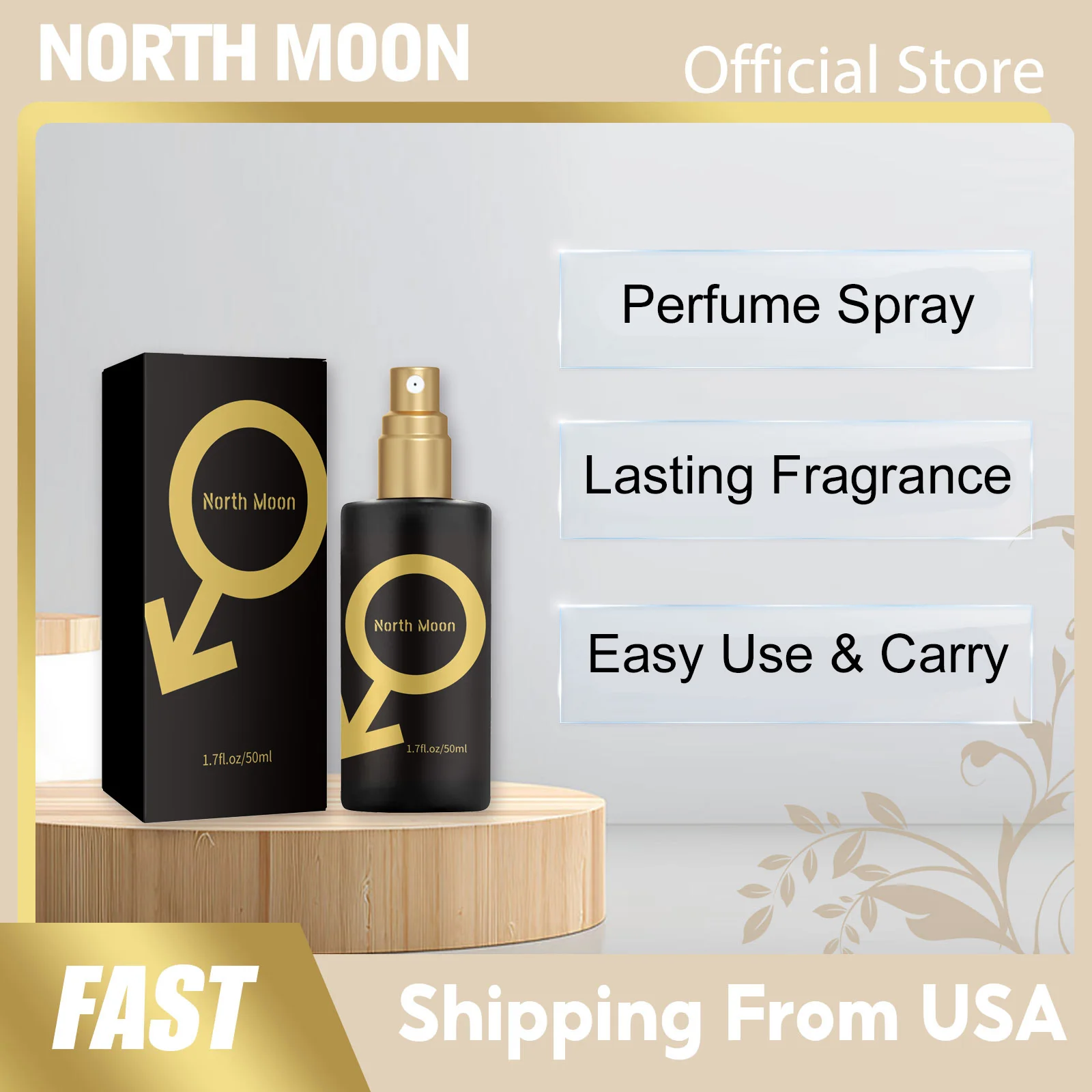 

Парфюм-спрей North Moon: стойкий аромат, усиливающий притяжение, повышающий уверенность, нежный, очаровательный, портативный, с феромонами.