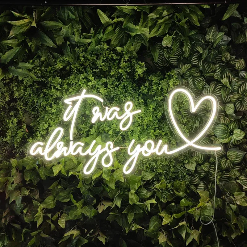 

Neon Sign Wedding, it was always you Neon Sign, Wedding neon sign, Wedding Gifts, LED Neon Sign Light, Event Party Decoration