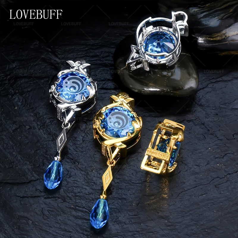 

LOVEBUFF Genshin Impact Fontaine Character Furina Hydro Vision Inspired Gem Pendant