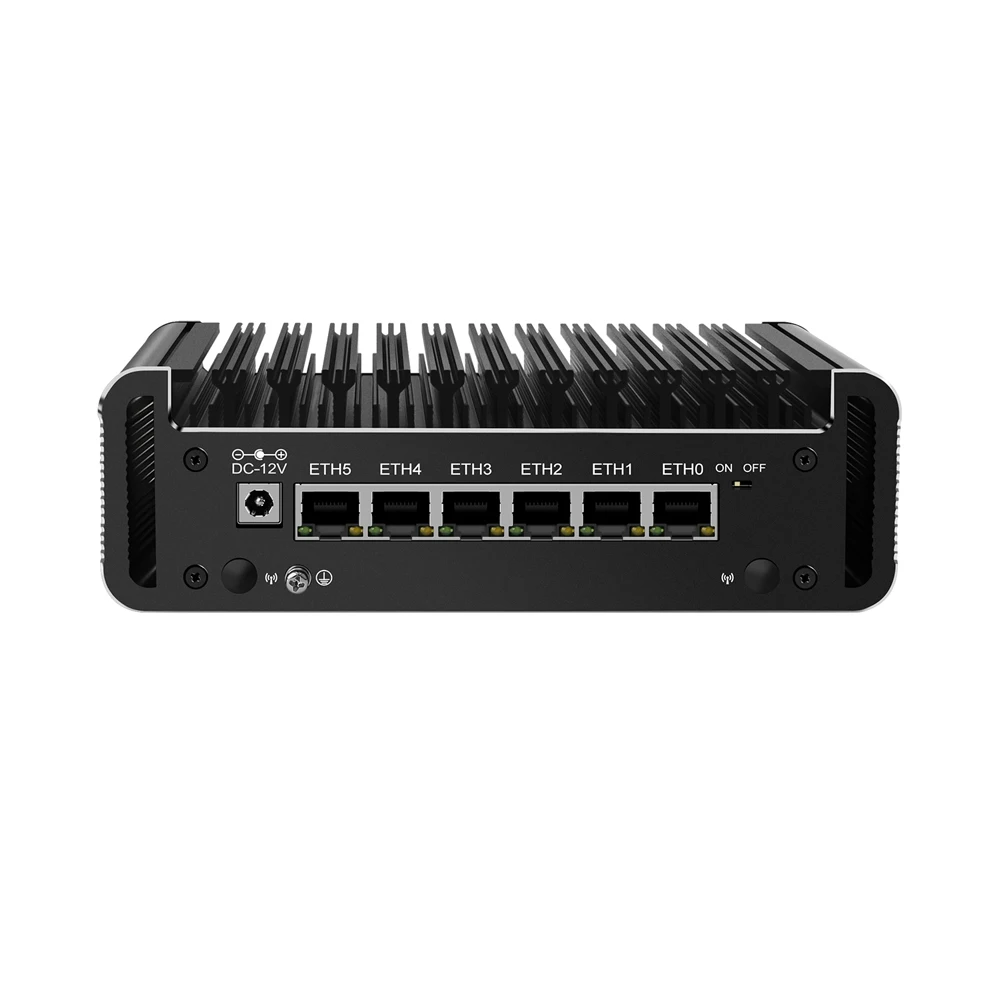 HUNSN Micro Firewall Appliance,Mini PC,pFsense Plus,Mikrotik,RJ47,OPNsense,Intel N100/N200/N305,VPN,Router PC,6LAN,2HD,TF,Type-C