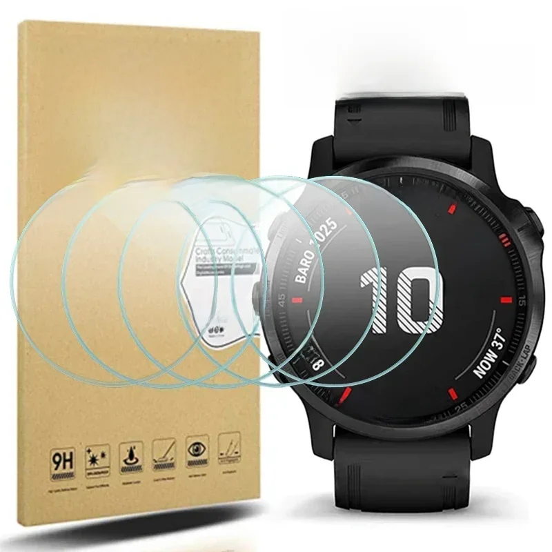 Filme Protetores de Tela Sapphire HD, Vidro Temperado para Garmin Fenix 7, 7S, 7X, 6, 6S, 6X Pro,