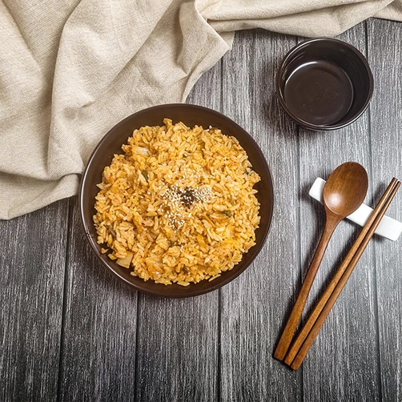 كيمتشي الأرز المقلي الطعام الإبهام ، 3 قطع