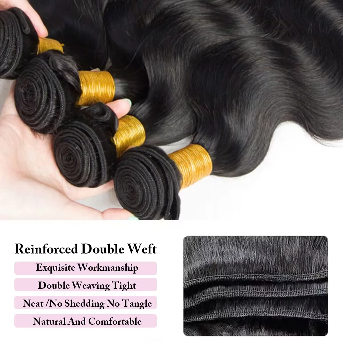 30 34 Inch Body Wave Bundles 100% Human Hair Bundles Raw Hair Extensions Brazilian Remy Natural Water Wave 1 3 4 Bundle Deals