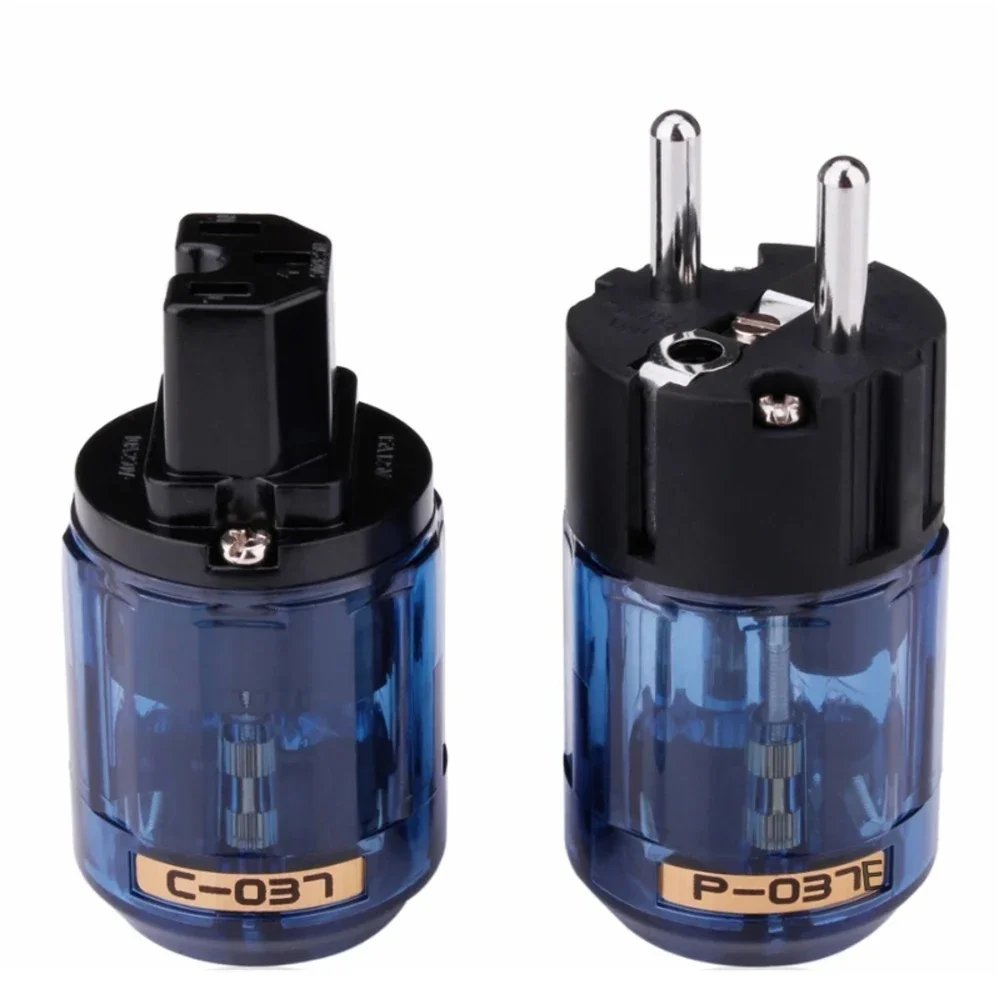Oyaide P-037E/C-037 Schuko Europe prise d'alimentation ue connecteur audio IEC plaqué Rhodium prise mâle femelle haute fidélité