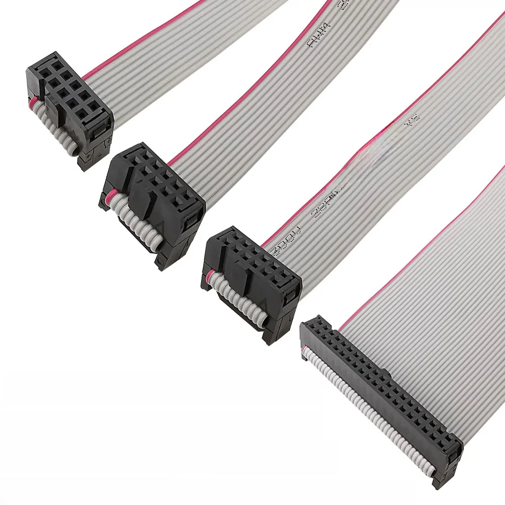 1 szt. 2,54 mm raster JTAG ISP Szary płaski kabel do transmisji danych FC-6/8/10/12/14/16/18/20/24/26/30/34/40/50 Pin do DC3 F/F IDC Box Header — zdjęcie 2
