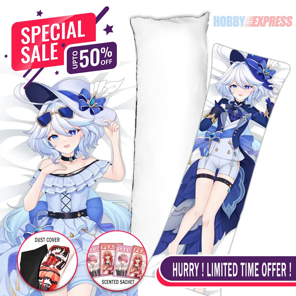 

Hobby Express Anime Dakimakura Japanese Otaku Waifu Life Size Hugging Body Pillow Cover Furina Genshin Impact 248513-2