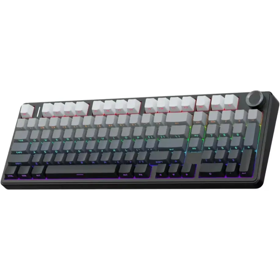 Tastiera Meccanica da Gaming AULA F99 Pro, 99 Tasti, Tre Modalità Wireless, Hot Swappable, Struttura a Guarnizione, Tastiera Personalizzabile con Manopola Media