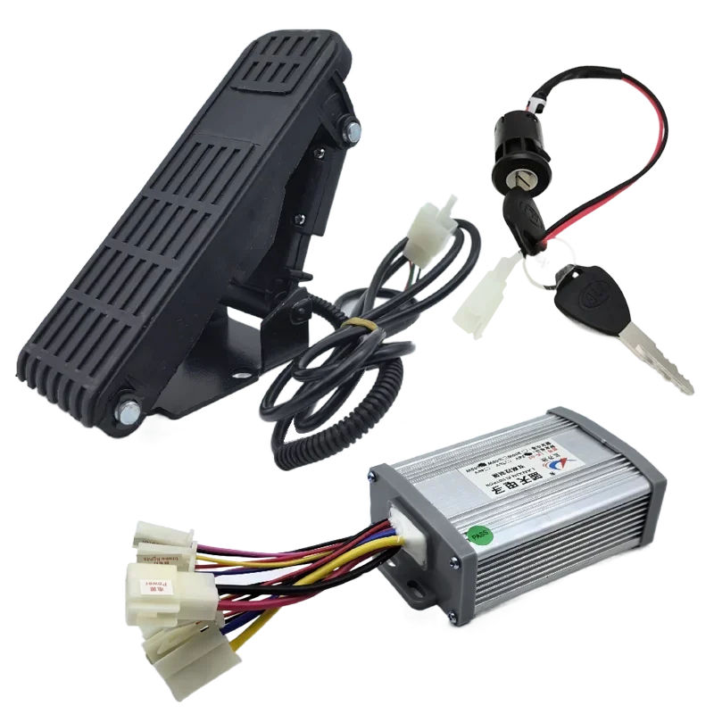 AliExpress 12V 24V 36V 48V 250W 350W 500W 800W 1000W Electric Bike Brushed Speed Motor Controller Set with Throttle Pedal