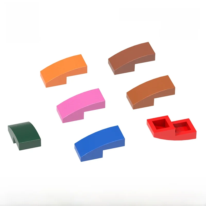 Wange 310 stks/partij 11477 Helling Gebogen 2x1x2/3 Blok Moc Kleur Accessoires Compatibel met Baksteen DIY kinderen Speelgoed Montage Onderdelen - afbeelding 2