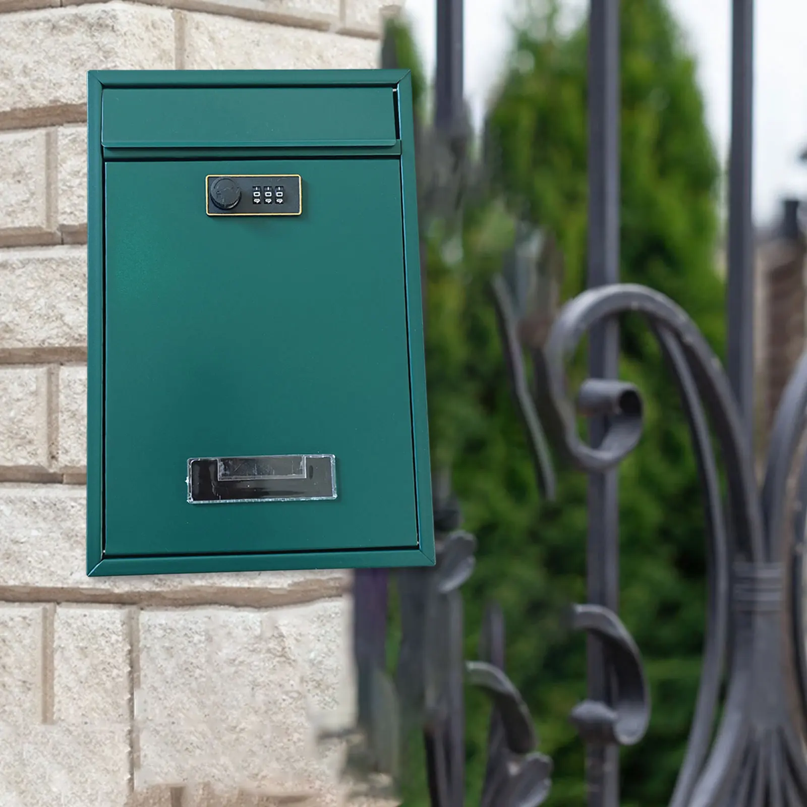 Wall Mounted Locking Mailbox Premium Mail Boxes for Home Outside Residential Security Drop Box Multifunctional Practical