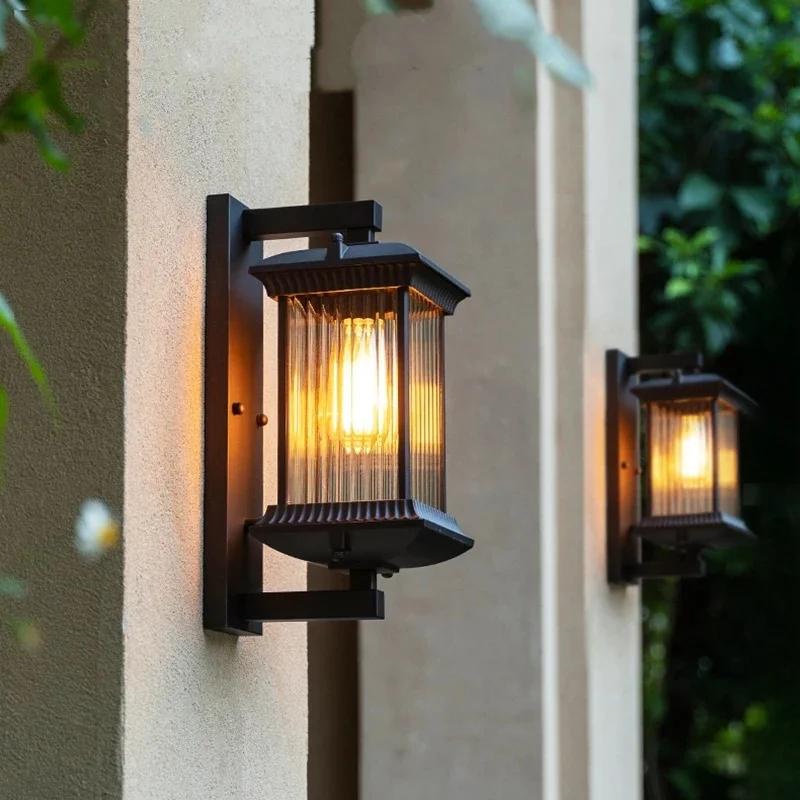 Aisle Wall Light Outdoor Garden Courtyard Exterior Wall Corridor Balcony Light Modern New Chinese Villa Door Light Wall Light