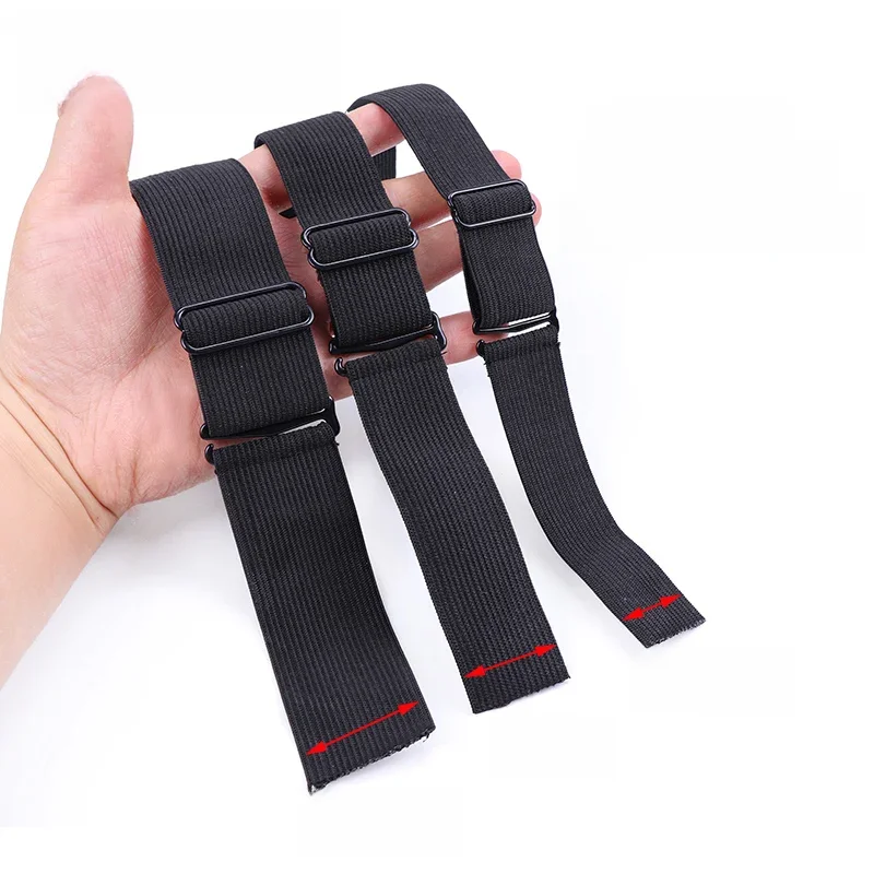 5 sztuk Plussign regulowana gumka do peruk szycie czarna opaska na perukę 2,5 cm, 3 cm, 3,5 cm szerokość akcesoria do peruk peruka stały materiał — zdjęcie 2