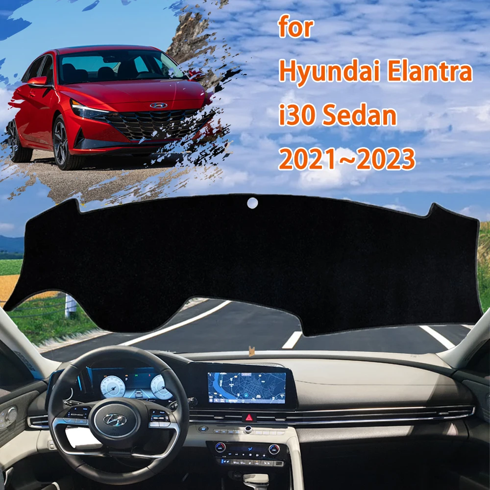 

Car Dashboard Cover for Hyundai Elantra Avante i30 Sedan CN7 2021~2023 Dashmat Cushion Sunshade Carpet Avoid Light Sunshield Mat