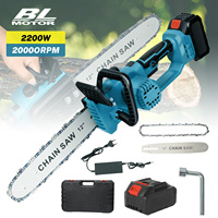 12Inch 2200W Brushless Electric Chain Saw Portable Chainsaw Rechargeable Cordless grade oils Power display For Makita Battery