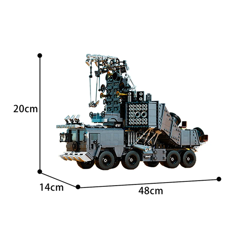 Bricklink Technical Truck Mad-Max The Doof-Wagon Guitar Car MAN KAT A1 8*8 Military Trucks Retrofit Model Building Blocks Toys