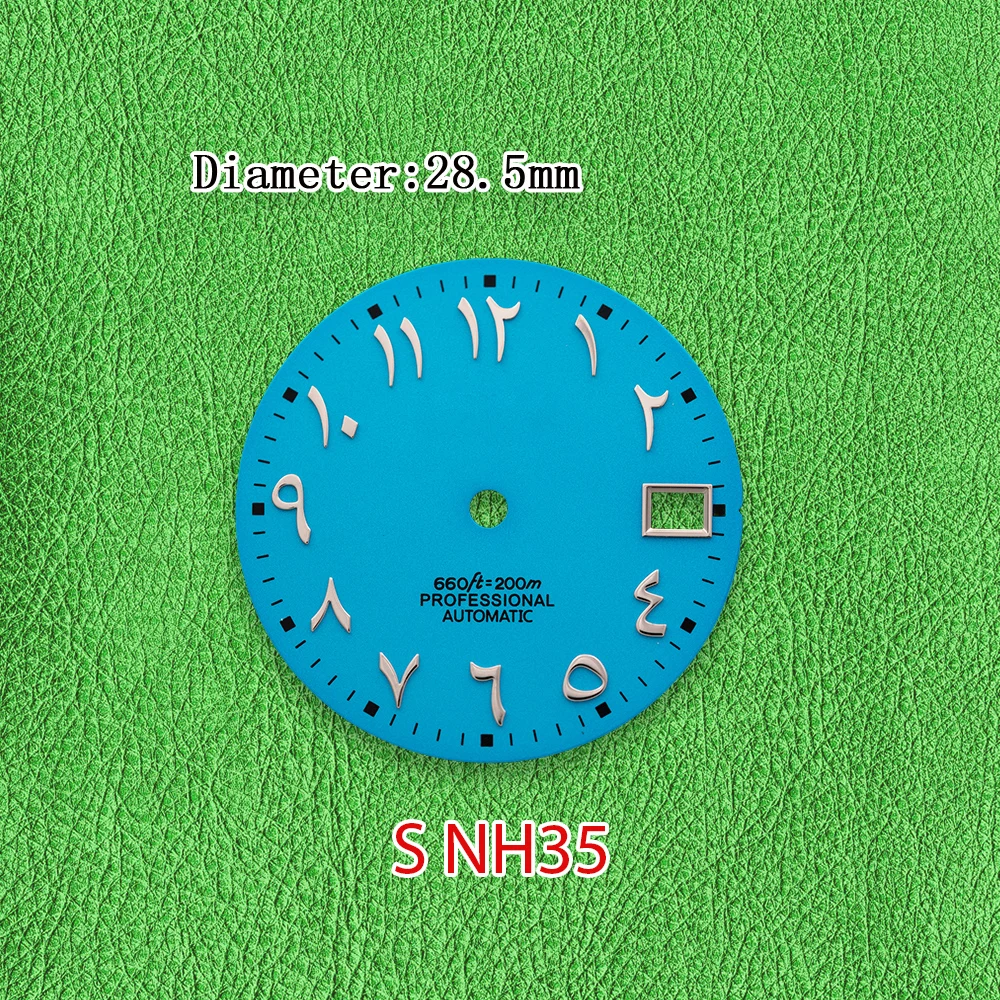 28.5mm GS Dial Or S Logo Dial Sunshine Nh35 Arabic dial Suitable for NH35 NH36 4R 7S Movement  Watch Modification Accessories