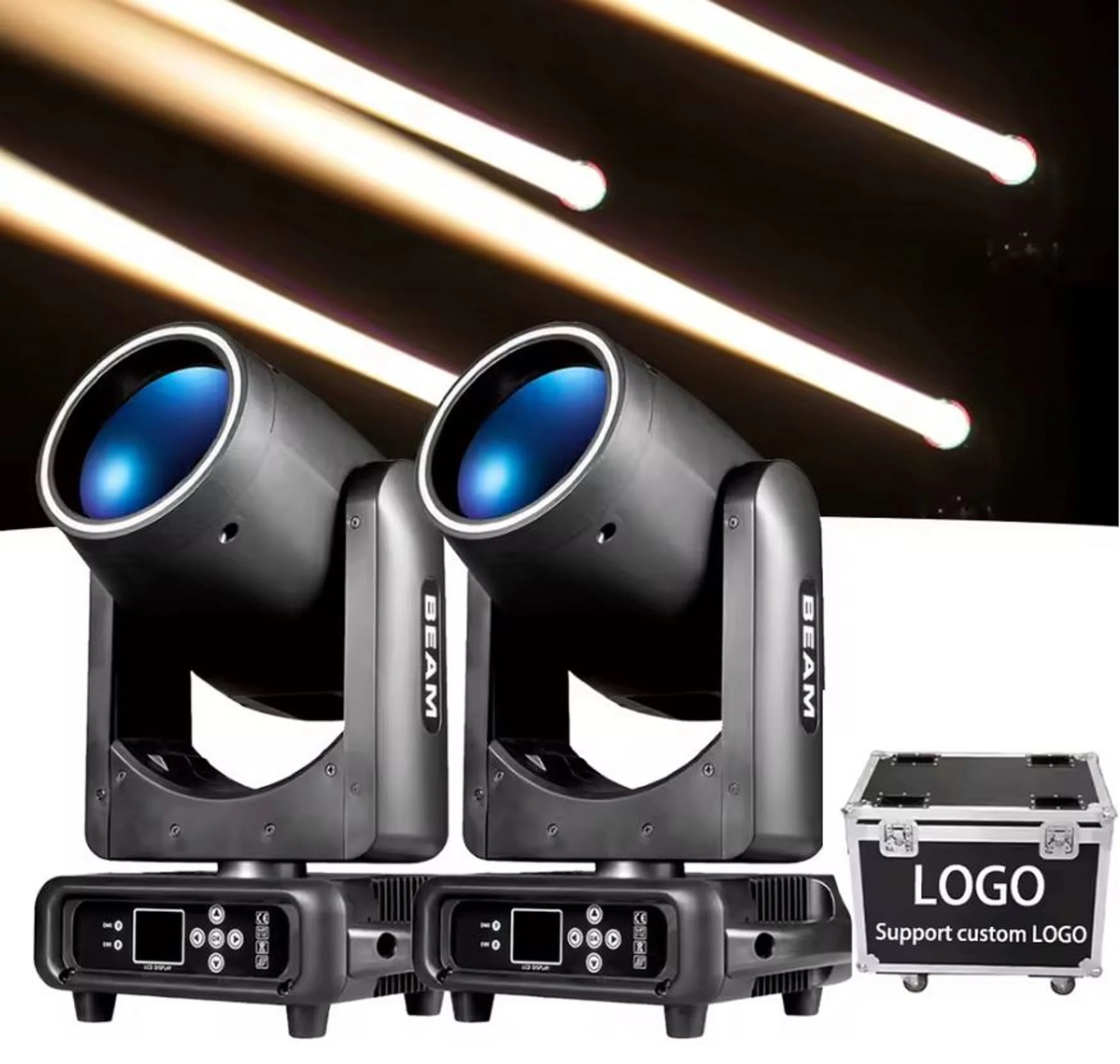 ضوء المرحلة المنشور المزدوج DMX512 مع ضوء الرأس المتحرك مع شعاع حلقة LED أو تأثيرات مرحلة الزفاف دي جي ديسكو