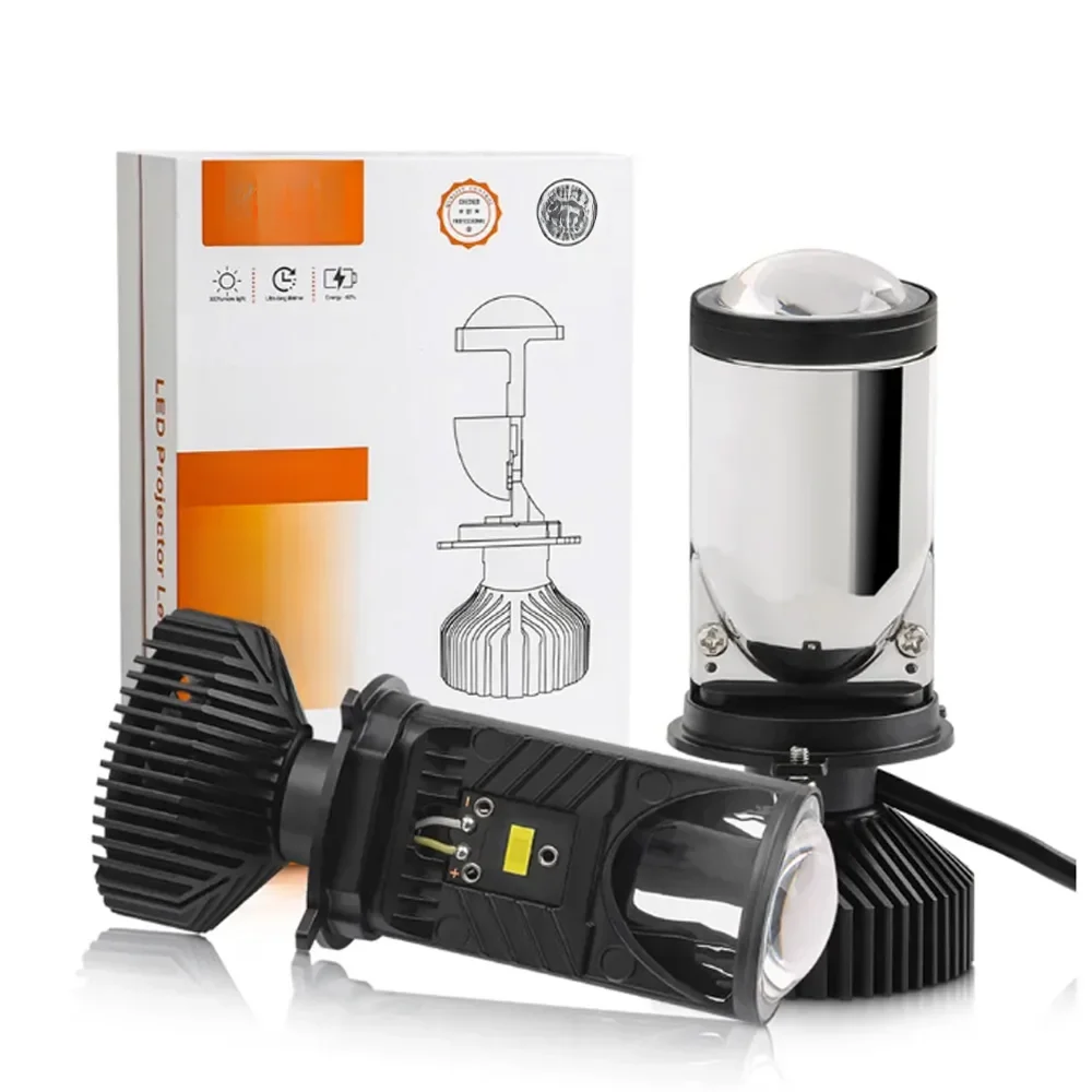 H4 Led Headlight 360000LM 900W High Power 3570 CSP Bulbs Y9 Y6 Canbus No Error Bifocal Lens Mini Car Fog Light White 12V 6000K