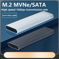 M2 SSD Case M.2 to USB 3.0 Gen 1 5G/10Gbps High-speed SSD Enclosure for SATA M.2 NGFF SSD 2242 2260 2280 Card Adapter