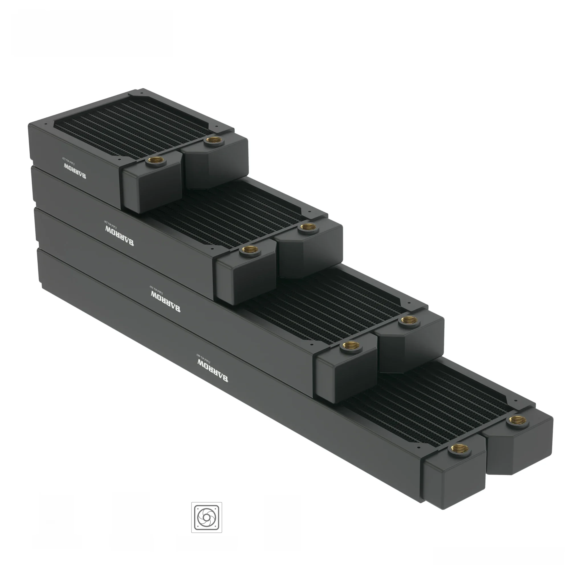 Barrow Dabel-40A Miedziany Radiator o grubości 40mm do chłodzenia wodnego PC, kompatybilny z wentylatorami 120mm, akcesoria do radiatorek 240/360/480 — zdjęcie produktu 6