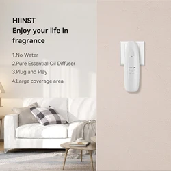 HIINST Luxury Electric Room Fragrance Essential Oil Scenting Device Waterless Air Freshener Wall Plug in Aroma Diffuser for Home