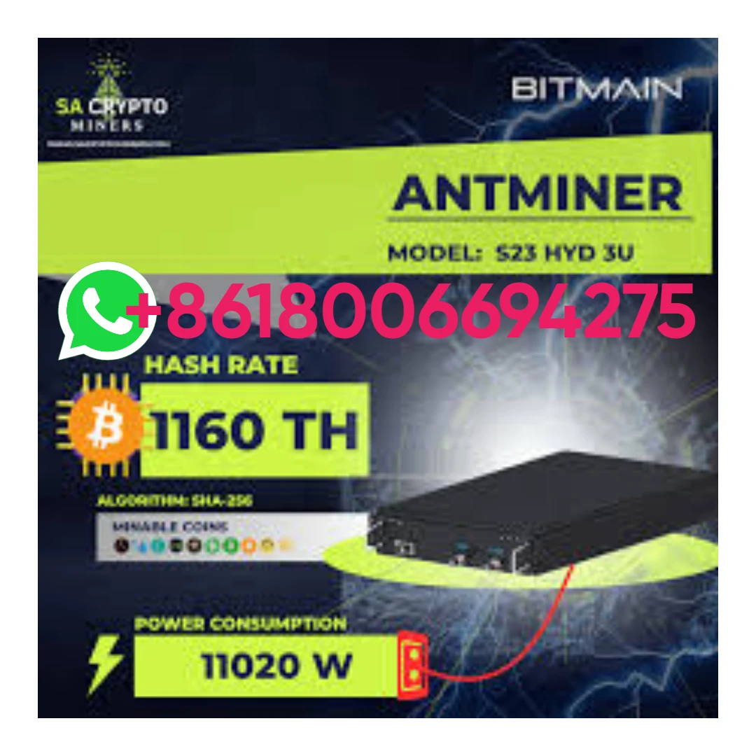 

Б. НОВОЕ ПРИБЫТИЕ Bitmain Antminer S23 Hyd 3U 1160th 11020W BTC (Биткойн) МАЙНЕР