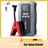 26800mAh Jump Starter with 150PSI Air Compressor Car Booster type Inflator Portable Car Battery Power Bank charging Air Pump