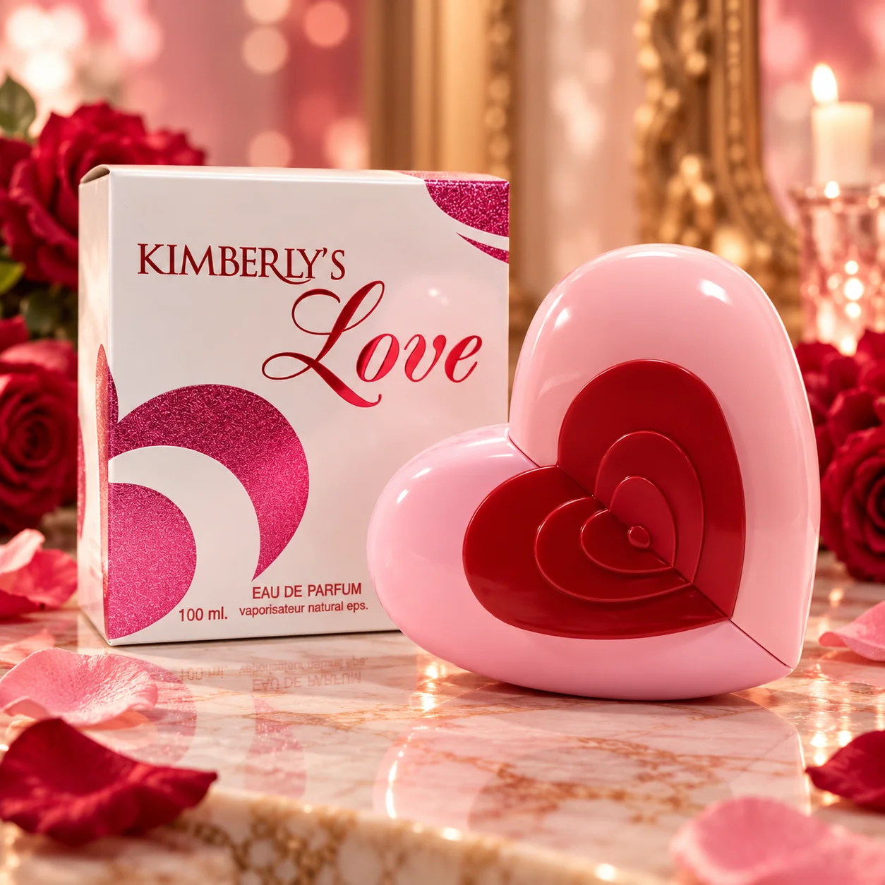Kimberley'S Love 100 ml Montage Brands - Eau de Parfum pour femmes, avec un arôme doux, floral et romantique, et un parfum délicat et enveloppant.