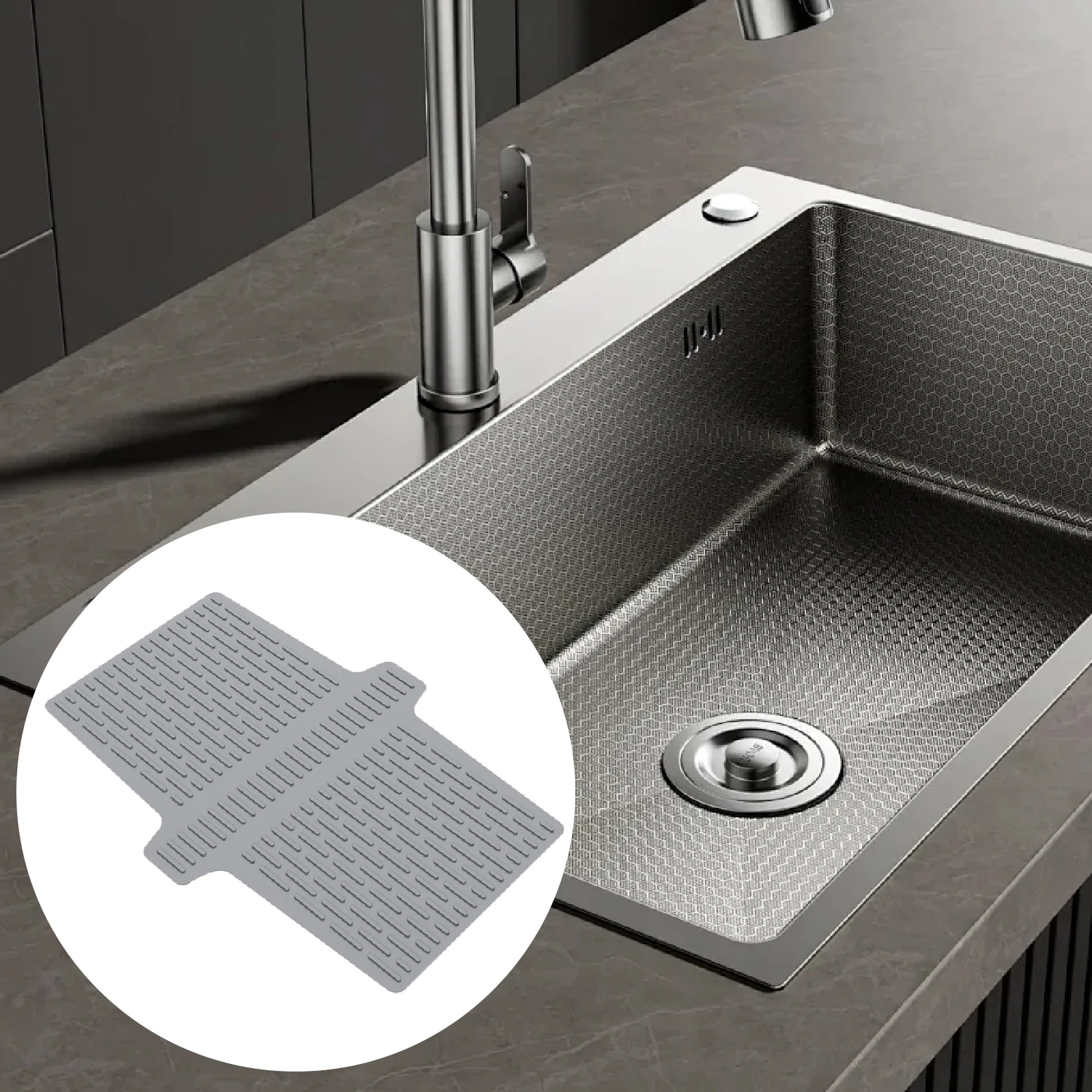 بالوعة المطبخ السرج حامي بالوعة السرج سيليكون بالوعة مقسم وسادة بالوعة المطبخ حماية وسادة عدم الانزلاق عثرة خدش استنزاف الوسادة #3