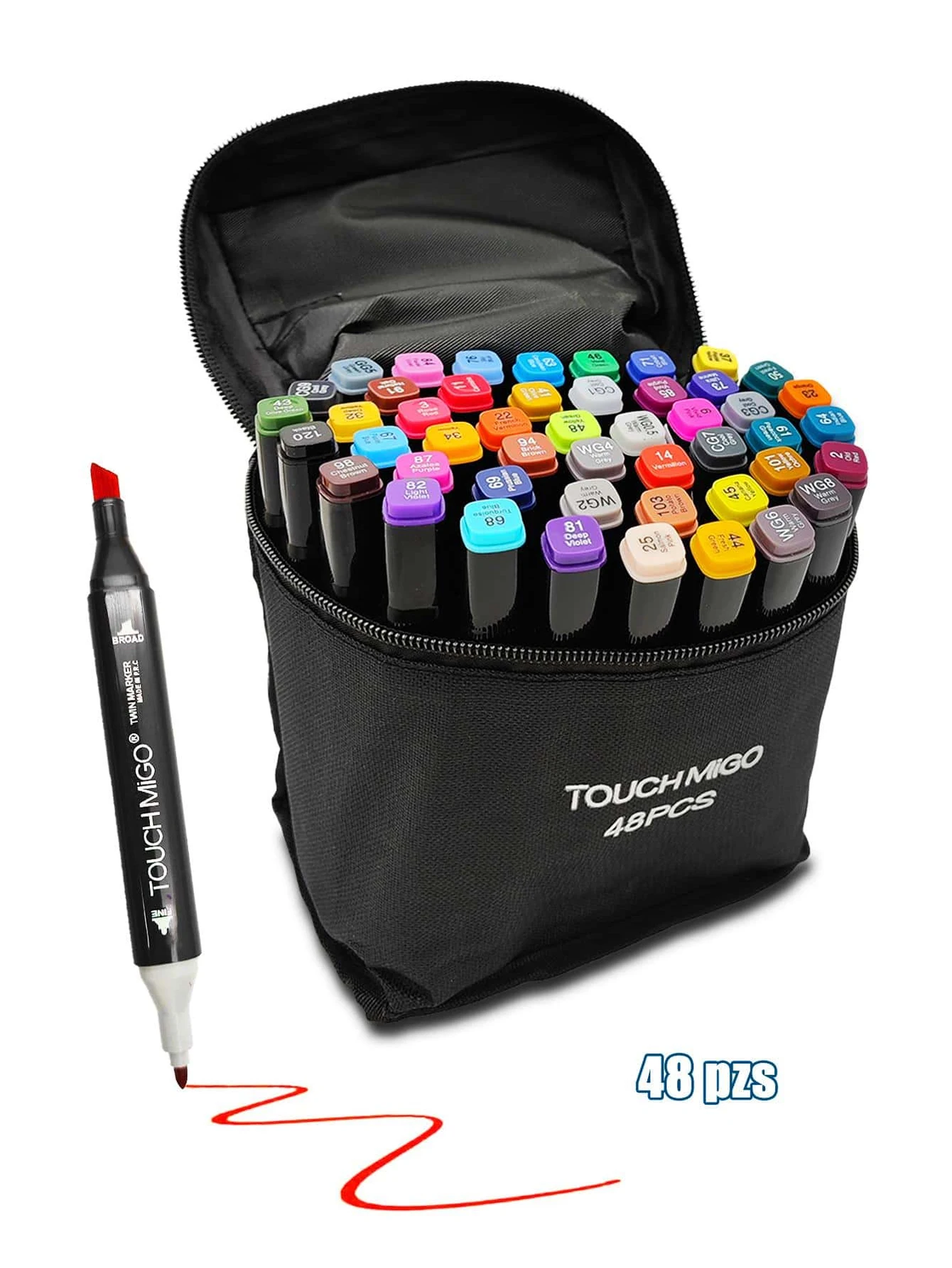 48-piece Fingerer Dingeryy Dual-end Diveryon School Permanent Markers