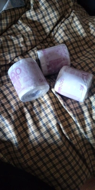 2-ply creative simulated Euro toilet paper, fun Euro toilet paper, creative money tissue, roll toilet paper, prop toilet paper photo review