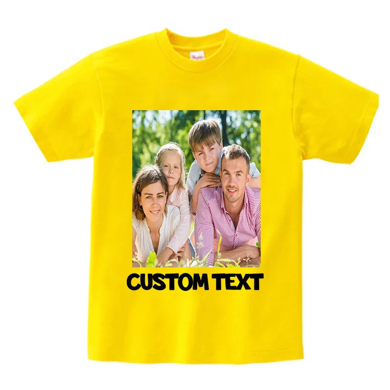 Family T-Shirt Custom Photo Text Logo Customized Shirt Kids Tees Baby Birthday T-Shirt Design T-Shirts Boy Girls Children White 4 Family T-Shirt Custom Photo Text Logo Customized Shirt Kids Tees Baby Birthday T-Shirt Design T-Shirts Boy Girls Children White 4