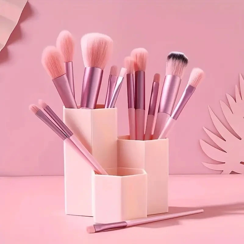 Soft Fluffy Makeup Brushes Set, Premium Eye Shadow Foundation, Escova Cosmética para Mulheres, Sombra Blush, Beleza Make Up Tools, 13Pcs