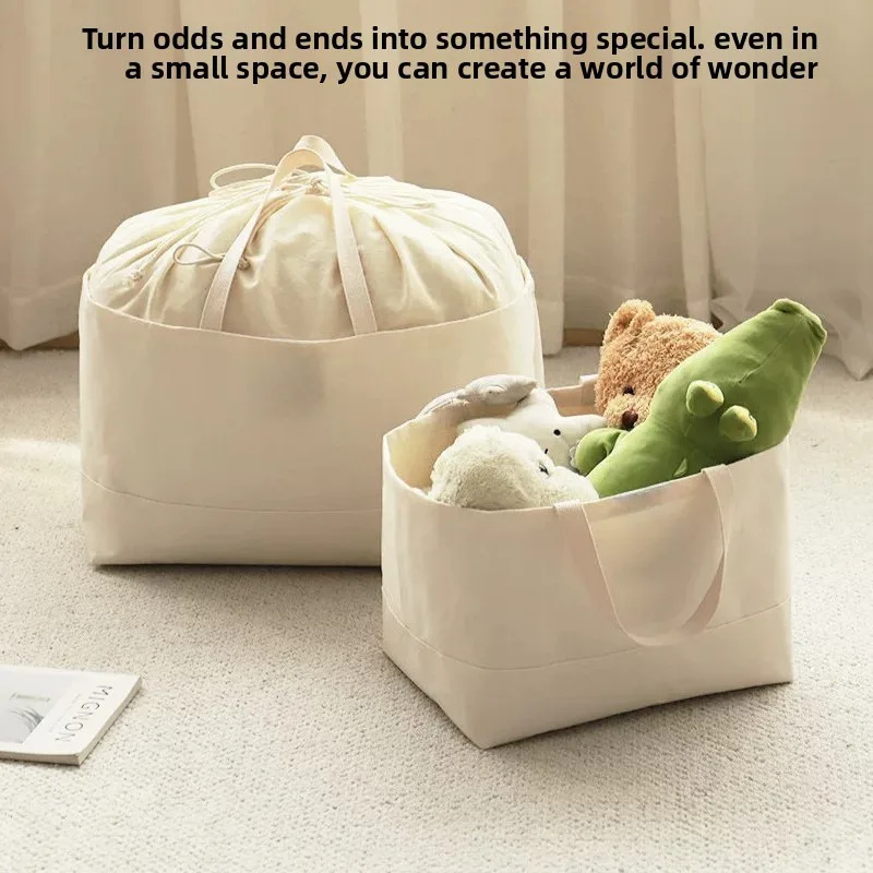 Cotton Linen Clothing Quilt Storage Bag Household Large Capacity Wardrobe Expansion Crack Type Bundle Dust-proof Tote Bag