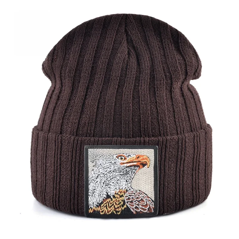 Czapka z dzianiny dla mężczyzn w jednolitym kolorze Ciepłe czapki z daszkiem dla kobiet Streetwear Hip Hop Bonnet Gorras dla chłopca i dziewczynki — zdjęcie 2