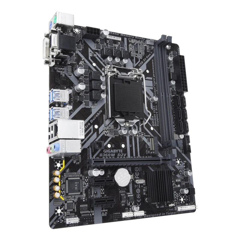 Imagem -03 - Placa-mãe Gigabyte-b360m D2v Intel B360 Lga 1151 Ddr4 Micro Atx Núcleo Vga ps 2