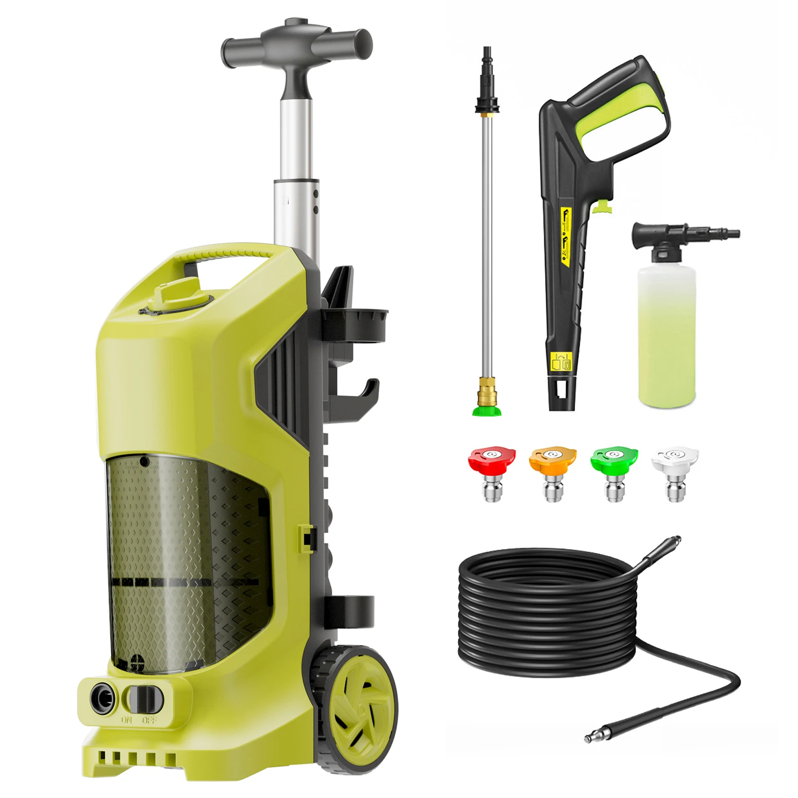 

Electric Pressure Washer 4800PSI 3.0GPM Pressure Washer with 4 Nozzles, 25FT Hose, Soap Tank, Ideal for Car, Driveway, Patio