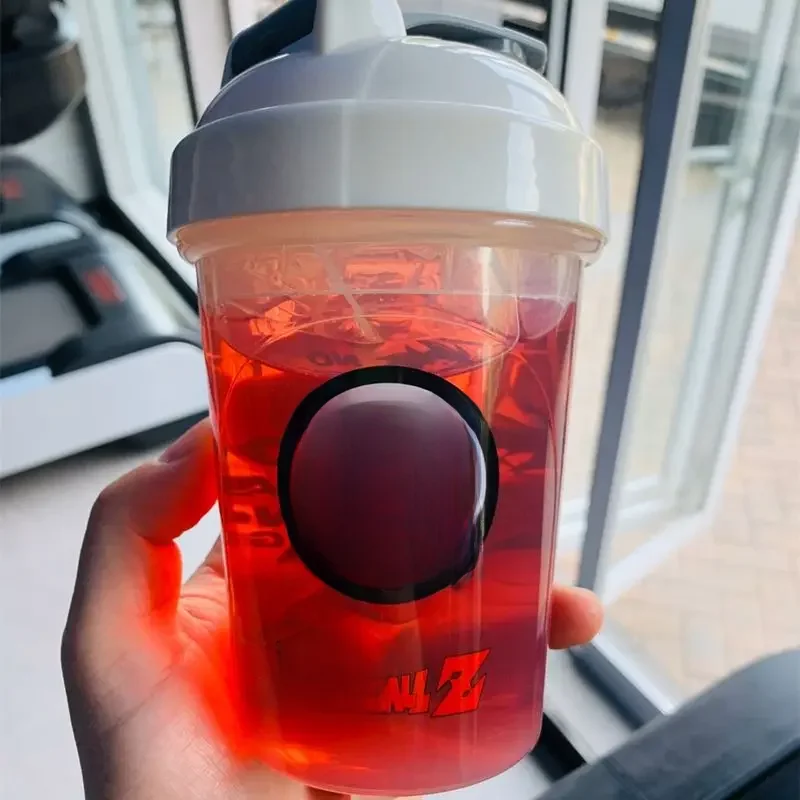 Dragon Ball Goku tasse de sport transparente fitness tasse de poudre de secousse de protéines tasse de milkshake d'agitation tasse de sport portable cadeaux pour garçons