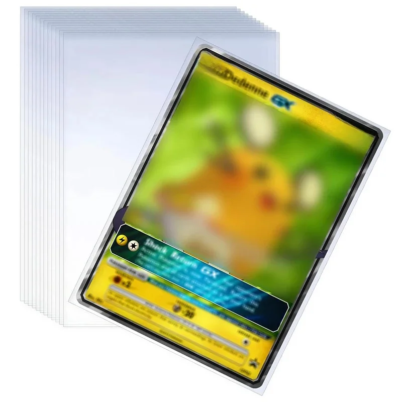100-1000 pièces manchons de cartes couverture de jeu transparente protecteur clair porte-cartes pour jeu de société ID dossier de trading pochette Photo